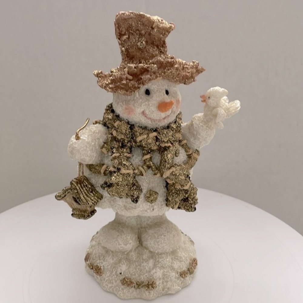 Carlton Cards Vintage Bobble Snowman Figurine